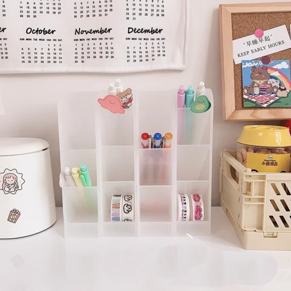 Multi Compartment Desktop Pen Holder
