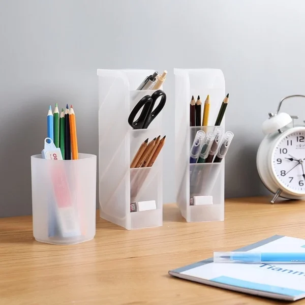 Multi Compartment Desktop Pen Holder