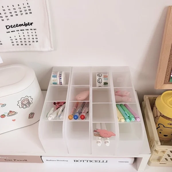 Multi Compartment Desktop Pen Holder
