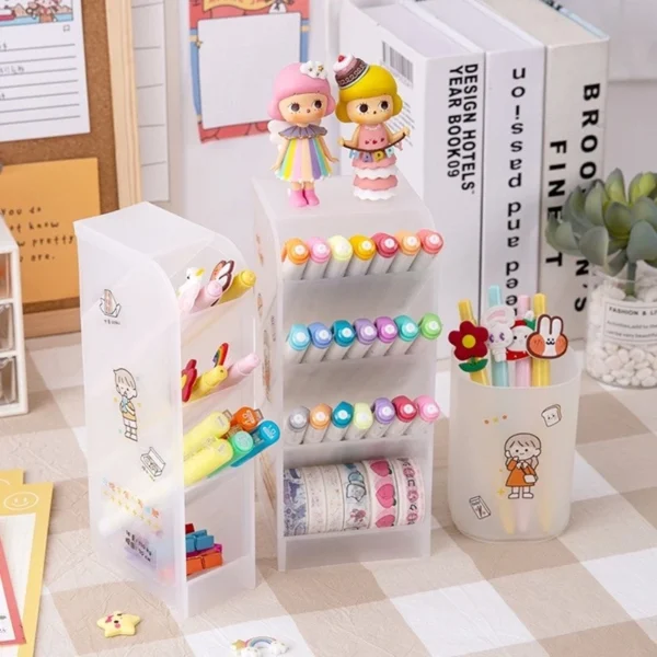 Multi Compartment Desktop Pen Holder
