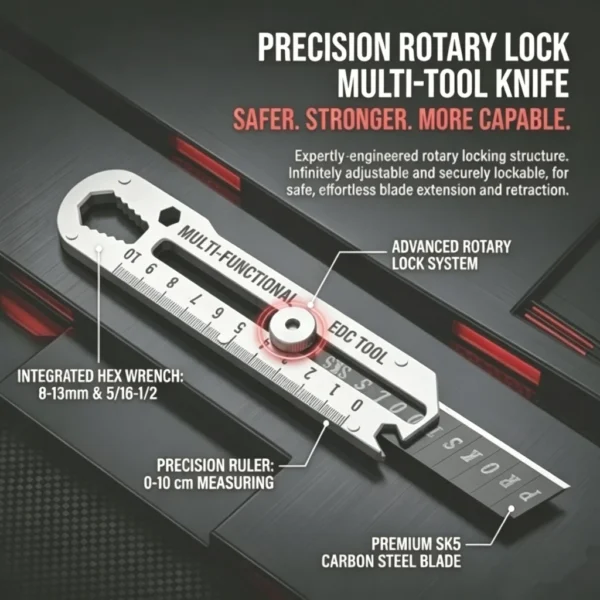 Heavy Duty Utility Knife with Metal Ruler