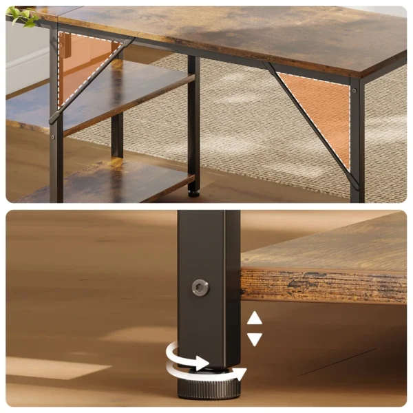 my-11134207-820ld-mt50ccb034zr1e L Shaped Computer Desk with Storage Shelves