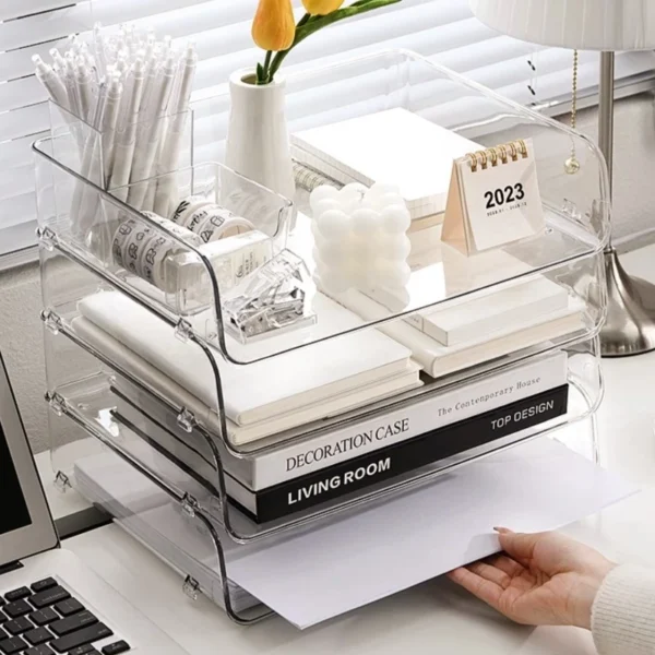 sg-11134201-7rbk7-llx69itz1gpcf7 Stackable Clear Acrylic Desktop File Tray
